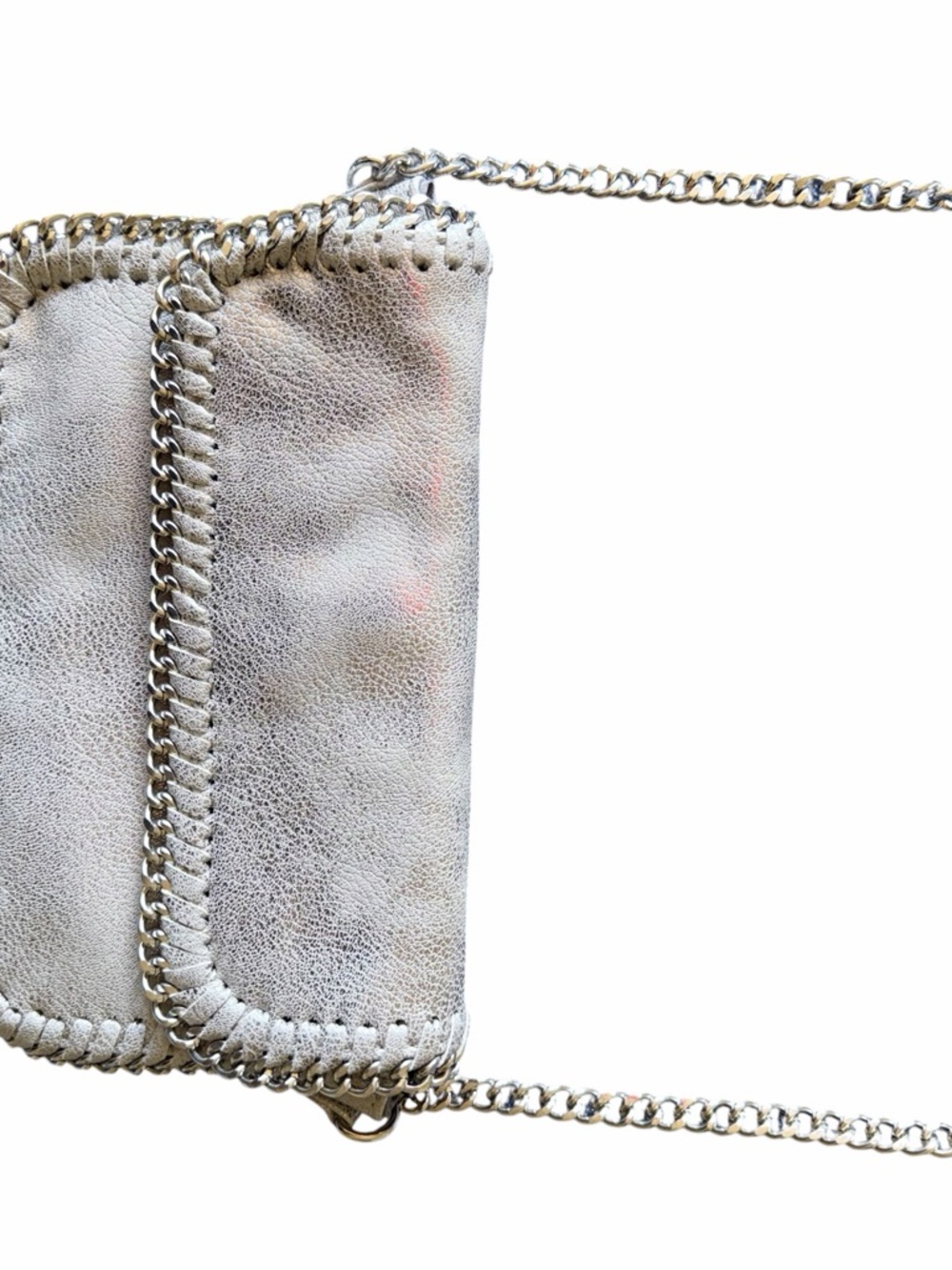 Sondra Roberts Silver Metallic Chain Crossbody Bag Y2K Boho Festival Purse - Picture 6 of 10
